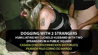 Dogging - Naughty Wife Fucking by strangers in the woodland move up cuckold - English subtitles - Sexxx-Porno